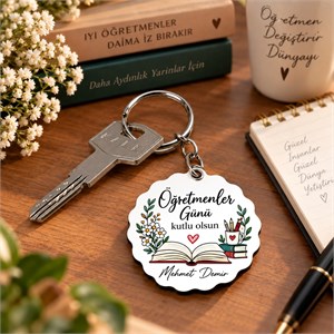 Öğretmenler Günü Hediyesi 24 Kasım Öğretmenime Hediye 1 Adet isme özel anahtarlık