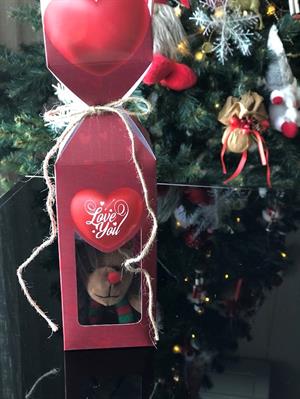 Özel Kutuda Yılbaşı Hediyesi Anahtarlık Yılbaşı Temalı Çorap Ve Açacak Magnet ( Desenler Karışıktır)