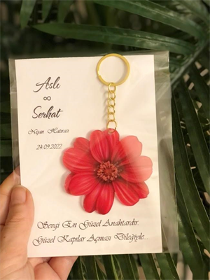 Söz, Nişan, Nikah, Kına, Düğün, Mevlüt Hatırası Hediyelik Baskı Anahtarlık İsimli Jelatinli