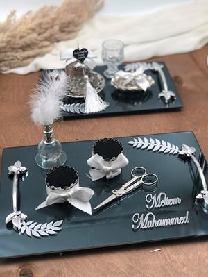 Süslü Söz Nişan Tepsisi Yüzük Yükselticiler Makas Damat Kahve Fincanı Lokumluk Bardak