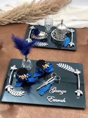 Süslü Söz Nişan Tepsisi Yüzük Yükselticiler Makas Damat Kahve Fincanı Lokumluk Bardak