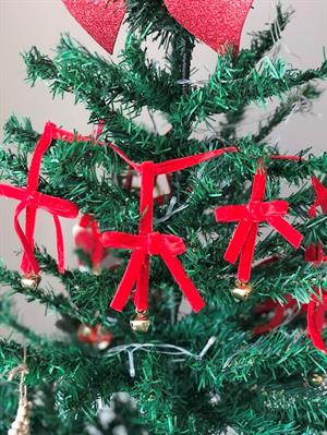 Yeni yıl Kadife Kurdele Gold Zilli Zincir Noel Çam Ağaç Süsü ev dekoru yeni yıl