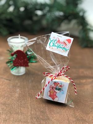 Yeni yıl yılbaşı hediyesi baskılı madlen ve en özel hediyelik mum