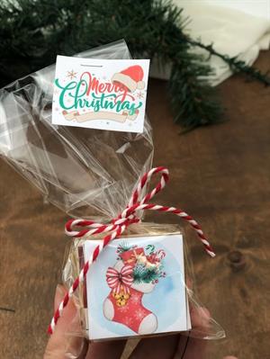 Yeni yıl yılbaşı hediyesi baskılı madlen ve en özel hediyelik mum