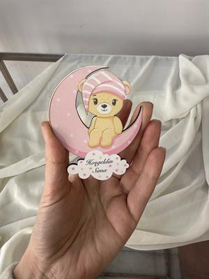 Yenidoğan Kız Bebek Magneti Ve Çocuk Doğum Günü  Magnet Kişiye Özel Hoşgeldin Bebek 20 Adet