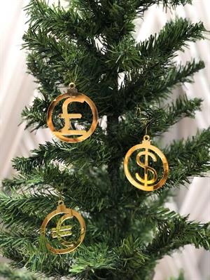 Yılbaşı Çam Ağacı Süsü  Euro Dolar Pound Yeni Yılda Hepsinden Bol Bol Olsun