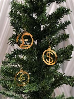 Yılbaşı Çam Ağacı Süsü  Euro Dolar Pound Yeni Yılda Hepsinden Bol Bol Olsun