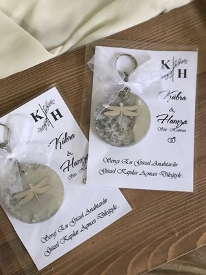 Yusufçuklu Epoksi Anahtarlık  söz nişan düğün hediyesi Kına Hatırası 