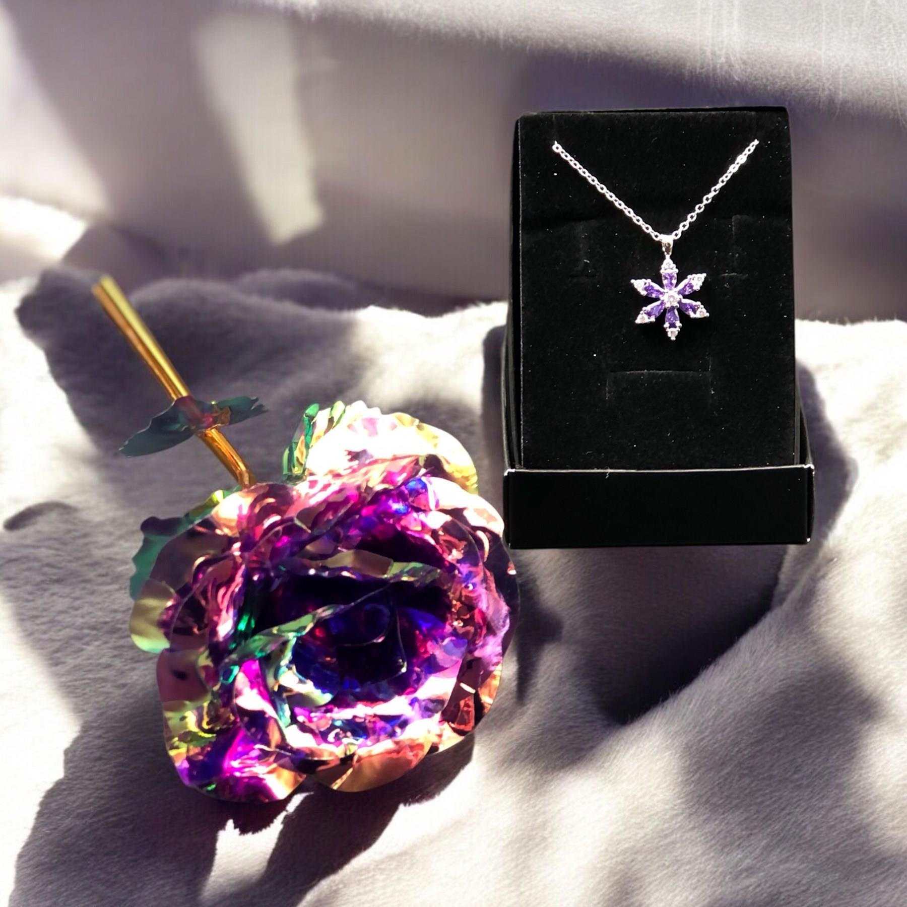 Anneler Günü Hediyesi Lotus Kolye Sonsuzluk Gülü Solmayan Sevginin Sembolü