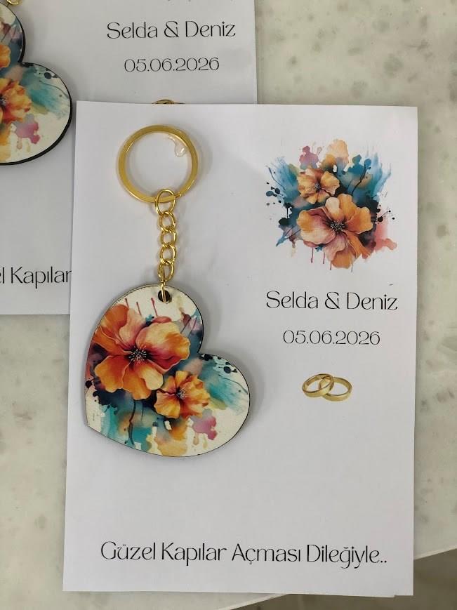 Bu Ahşap Anahtarlık Sizin Olmalı Söz Nişan Düğün Kına Hediyesi Nikah Hatırası Hediyelik