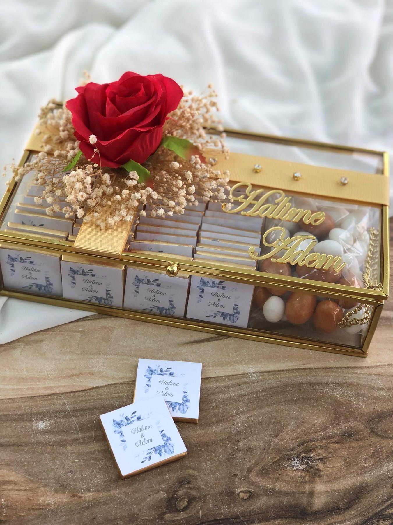 Kız İsteme Çikolatası 80 Madlen Söz Nişan Çikolatası