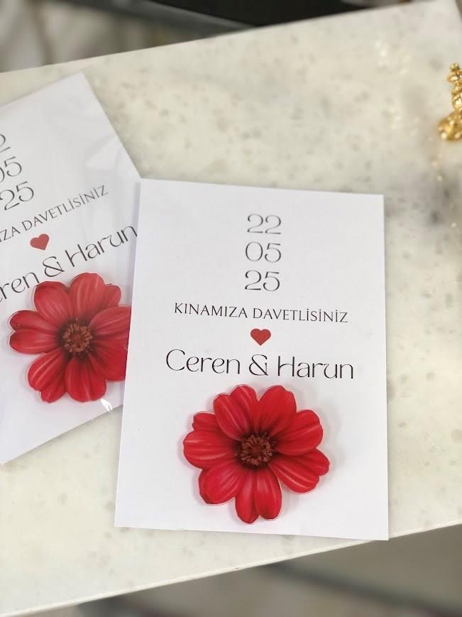 Magnet 25 Adet Söz Nişan Nikah Düğün Kına Hediyelik Organizasyon Kına Magneti Henna Night 
