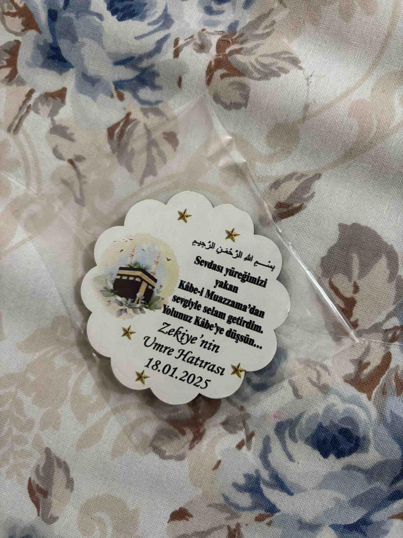 Magnet Ahşap Magnet Umre Hediyeliği (50 Adet)