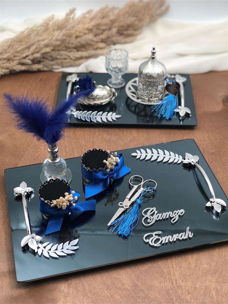 Süslü Söz Nişan Tepsisi Yüzük Yükselticiler Makas Damat Kahve Fincanı Lokumluk Bardak