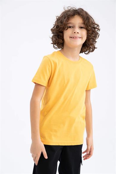 Defacto K1687A6-22Y Erkek Çocuk T-Shirt YELLOW