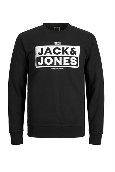 Jack & Jones 12219815-22K Core Jcokım Sweat Crew Neck Fst Erkek Sweatshirt Black