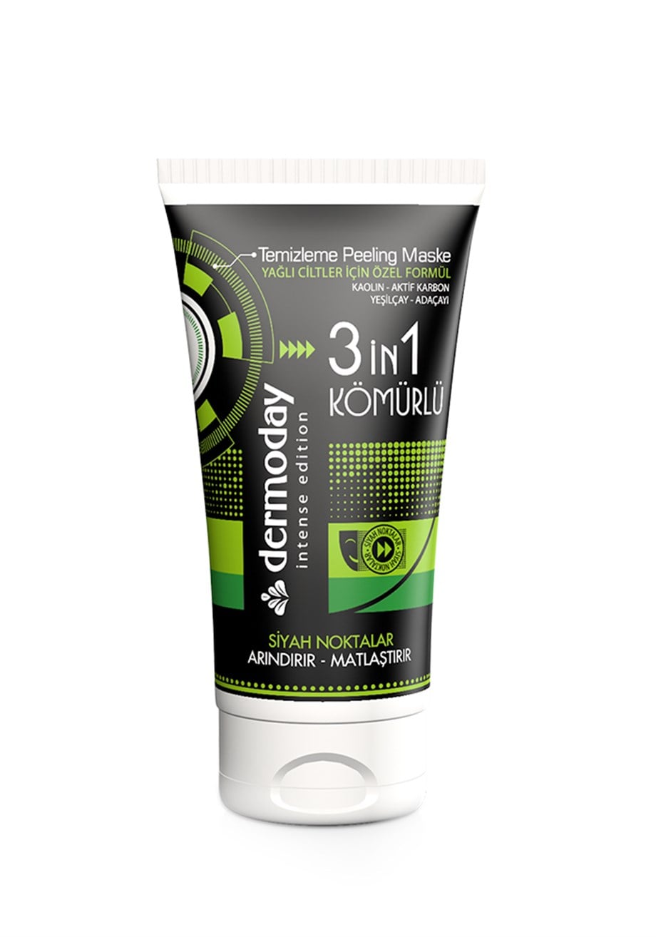 Dermoday 3in1 Mask (Kömürlü) Siyah noktalar