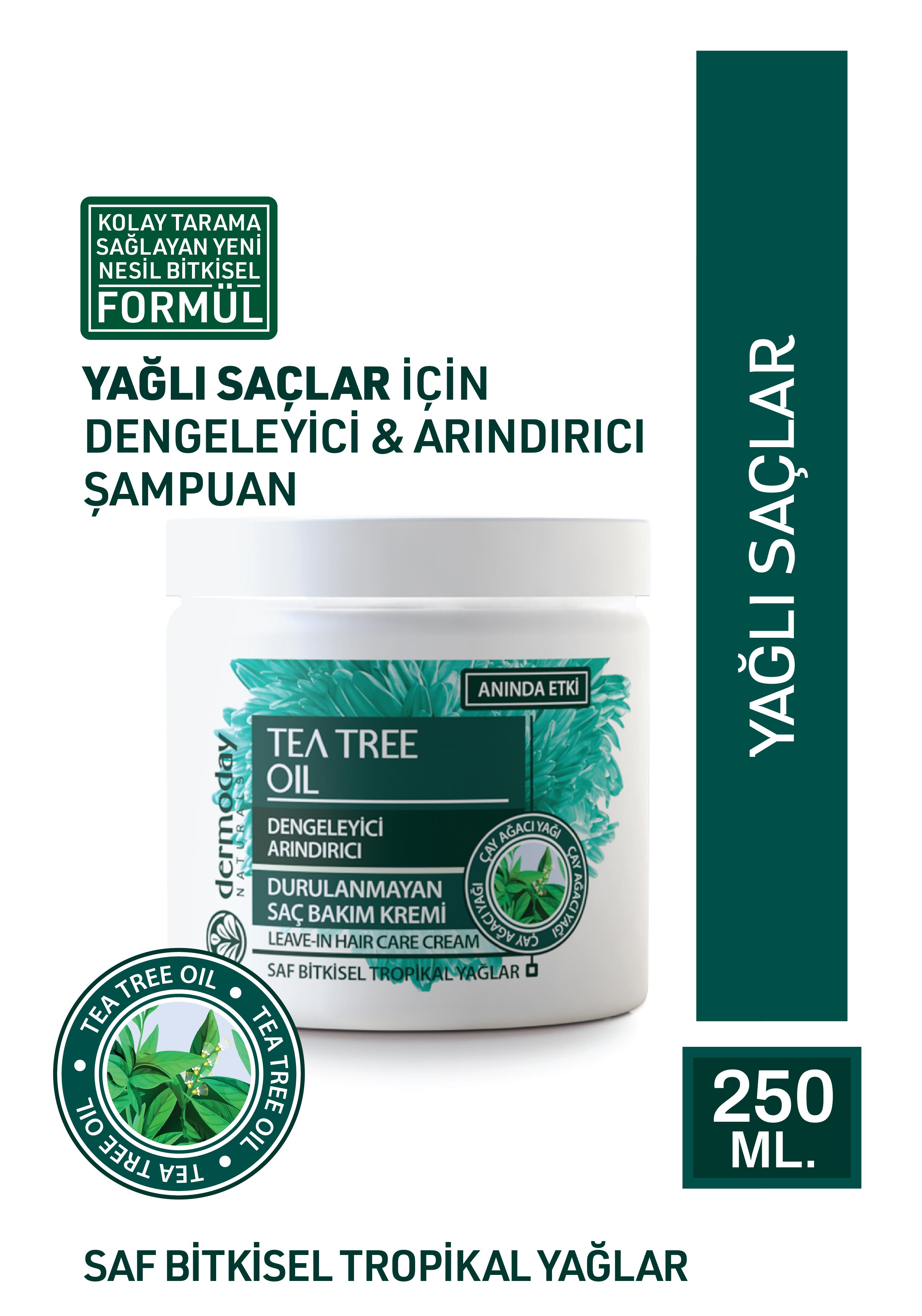 Dermoday Çay Ağacı Yağı Durulanmayan Saç Bakım Kremi - Dengeleyici Arındırıcı