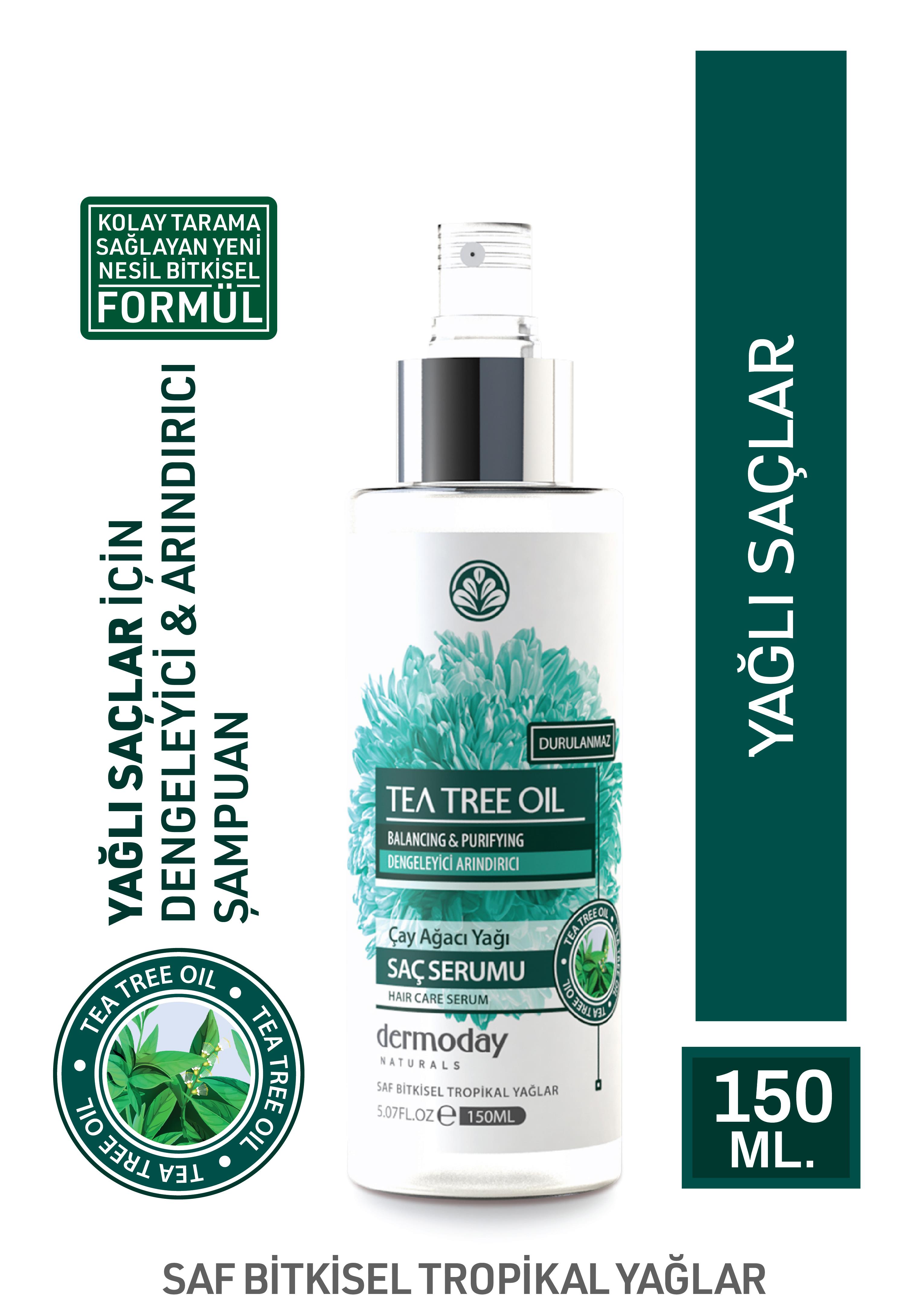 Dermoday Çay Ağacı Yağı Saç Serumu - Dengeleyici Arındırıcı