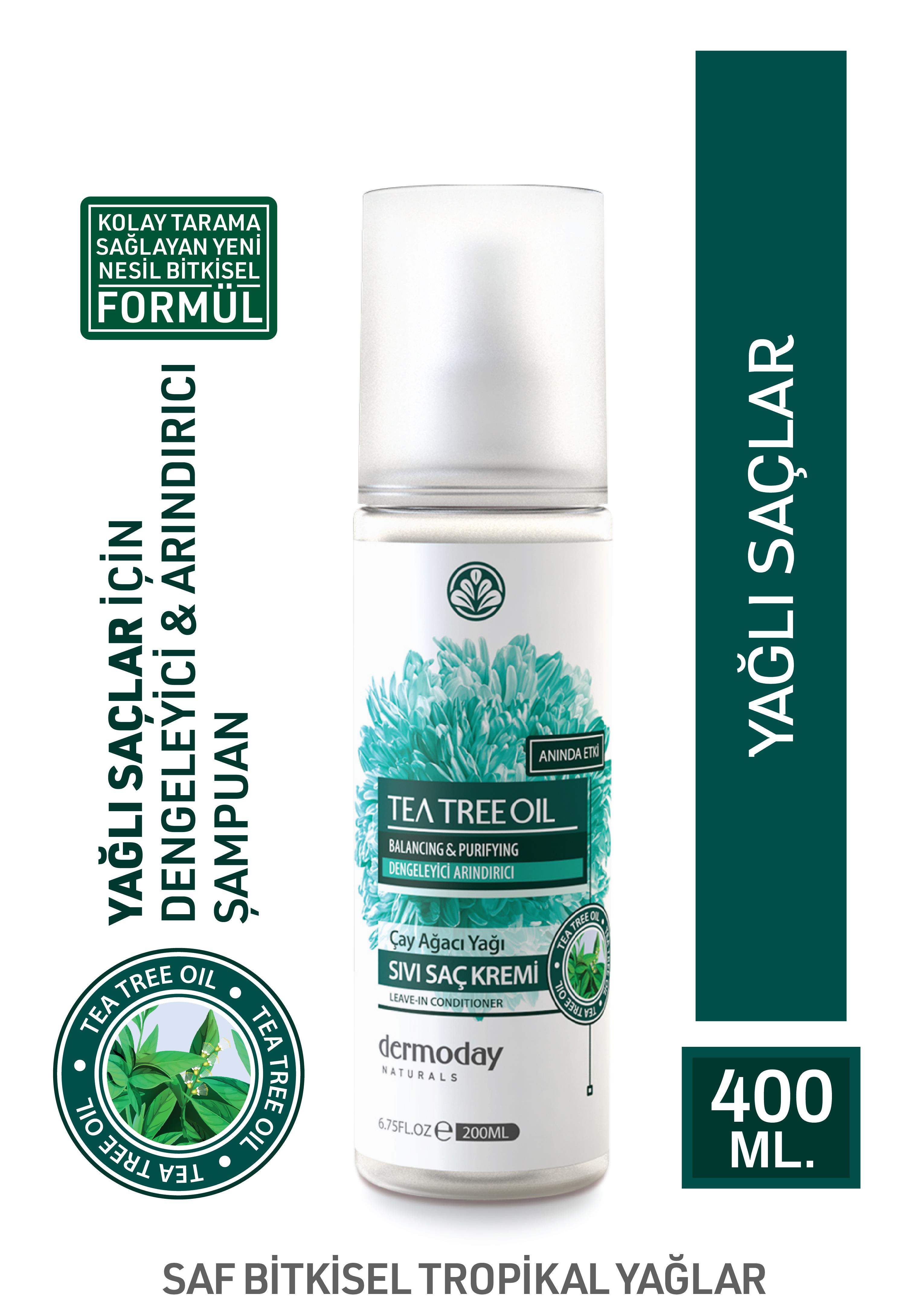 Dermoday Çay Ağacı Yağı Sıvı Saç Kremi - Dengeleyici Arındırıcı