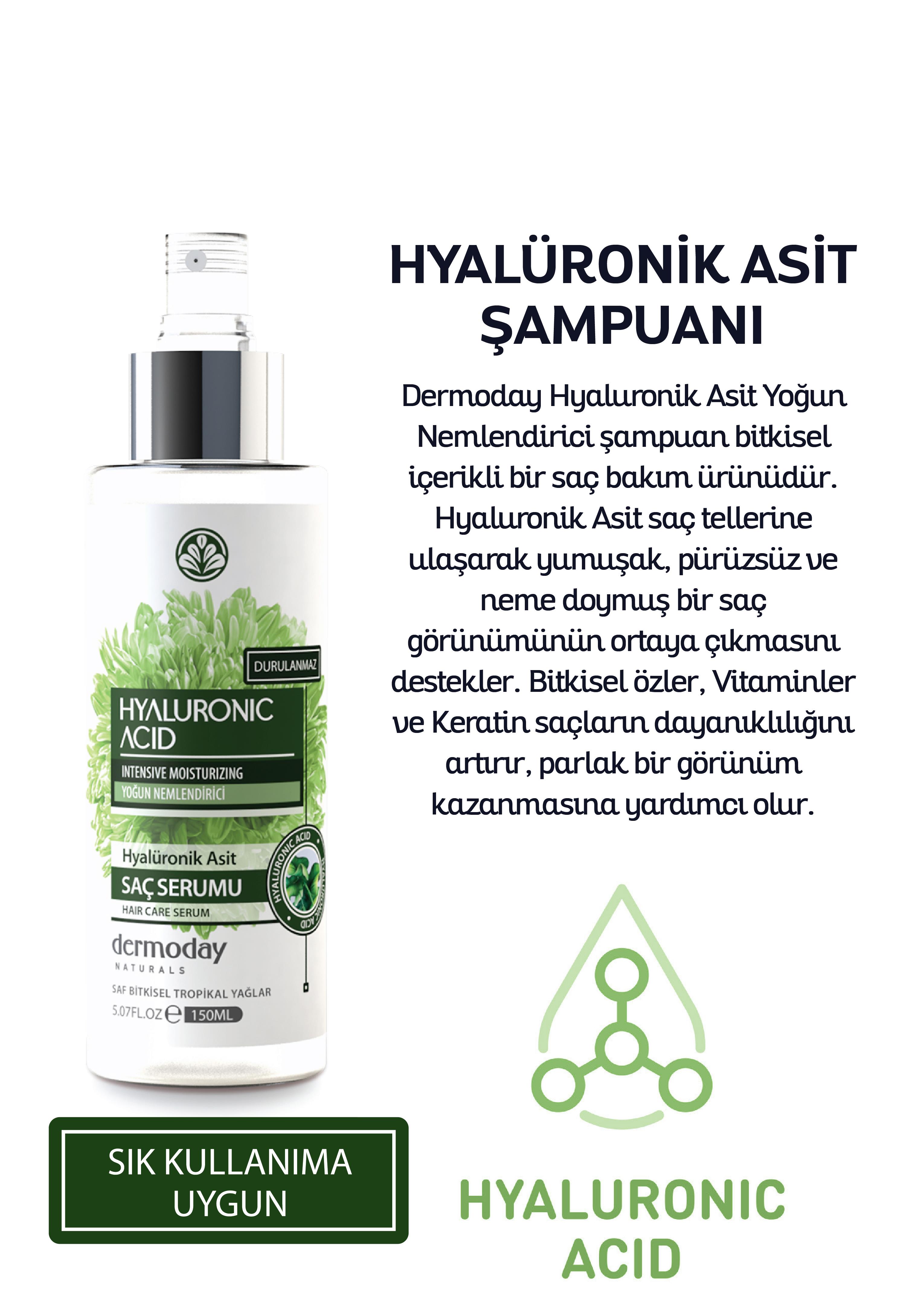 Dermoday Hyalüronik Asit Saç Serumu - Yoğun Nemlendirici