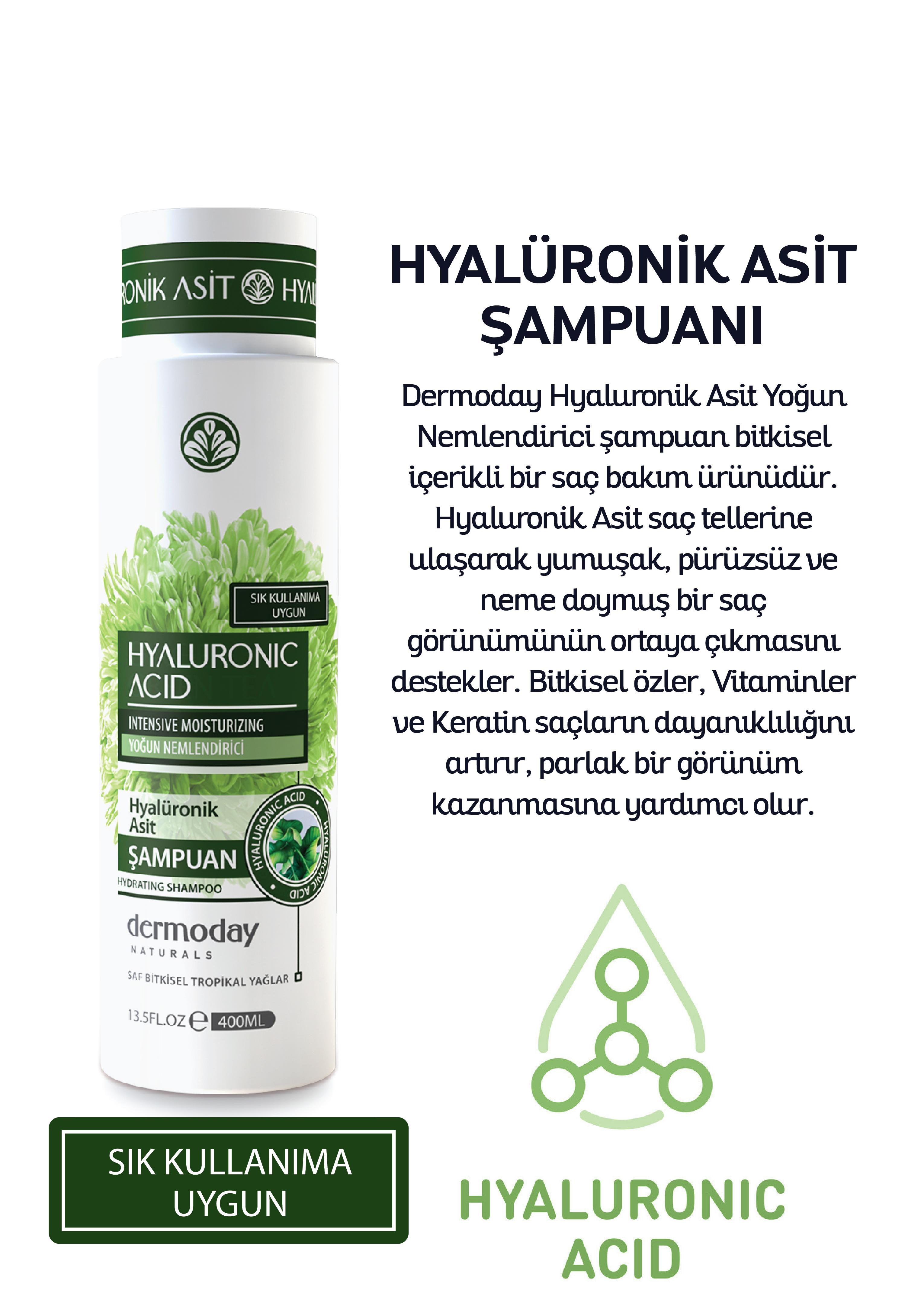 Dermoday Hyalüronik Asit Şampuan - Yoğun Nemlendirici