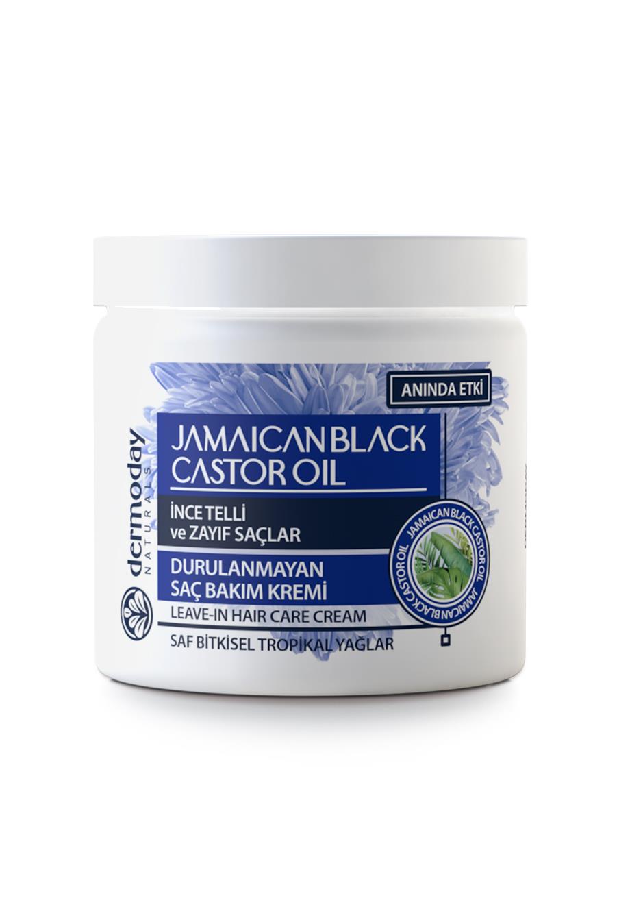 Dermoday Jamaican Black Castor Oil Durulanmayan Saç Bakım Kremi - İnce Telli ve Zayıf Saçlar