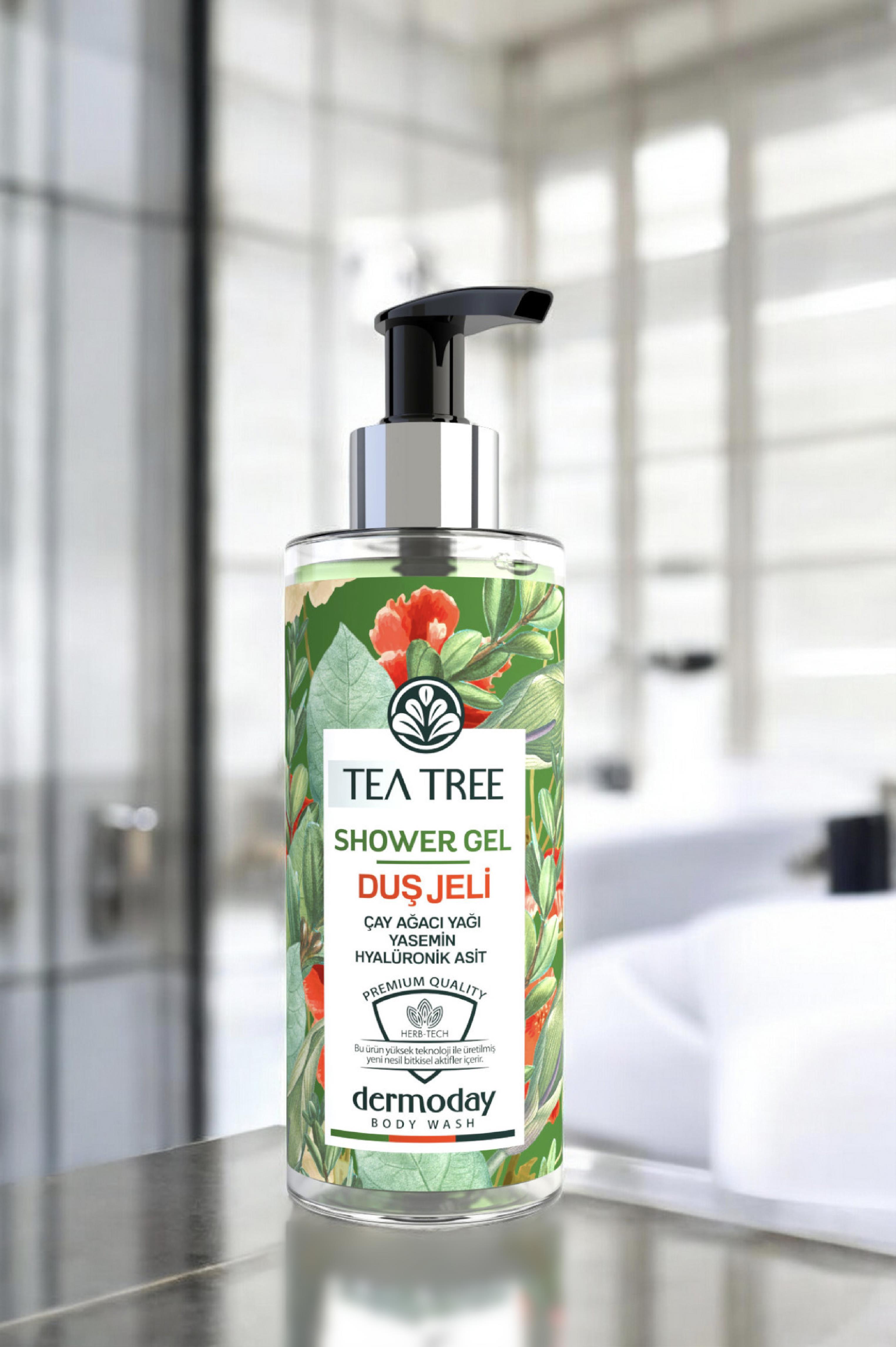 Dermoday Premium Duş Jeli - Çay Ağacı Yağı Yasemin Hyalüronik Asit