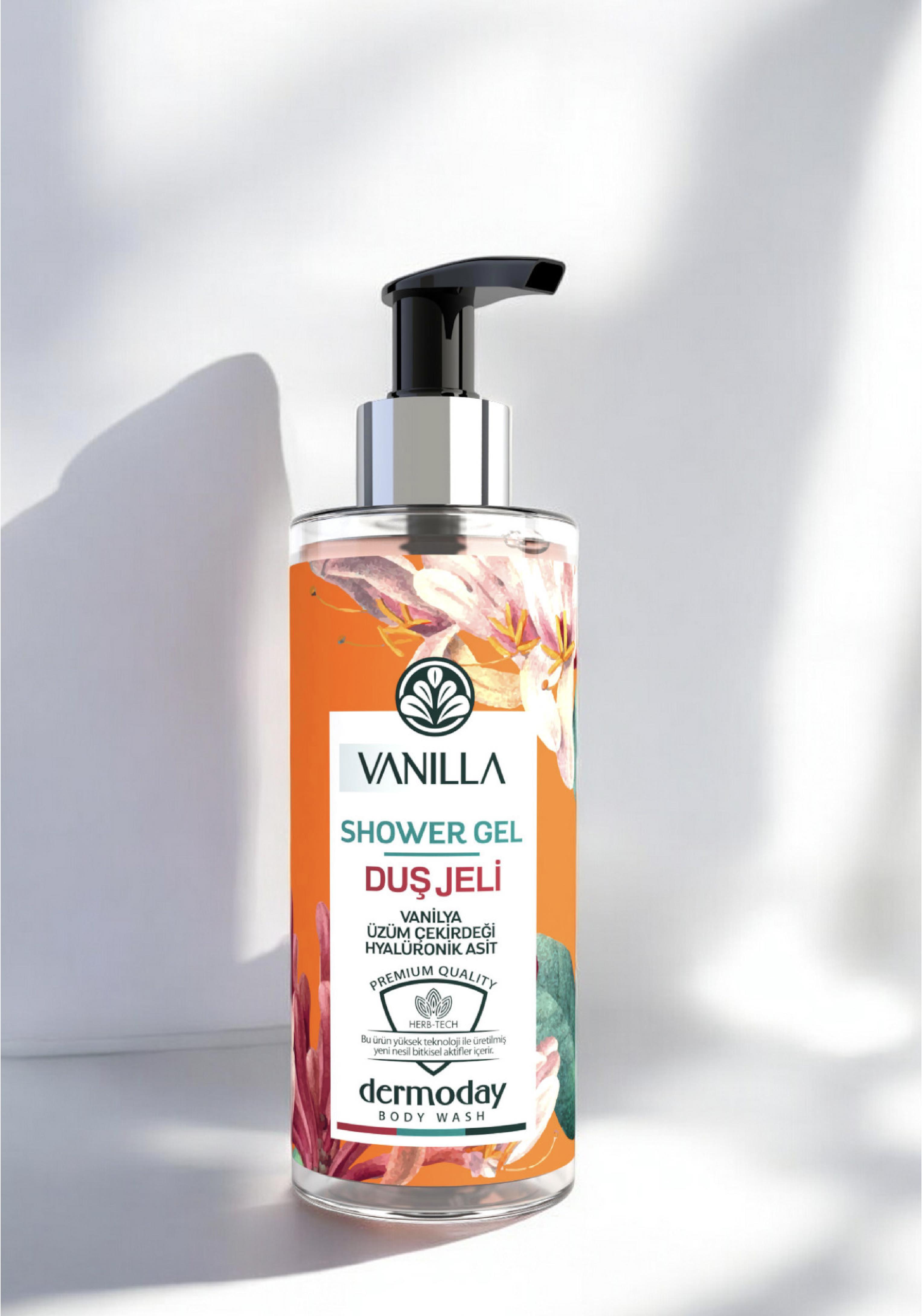 Dermoday Premium Duş Jeli - Vanilya Üzüm Çekirdeği Hyalüronik Asit