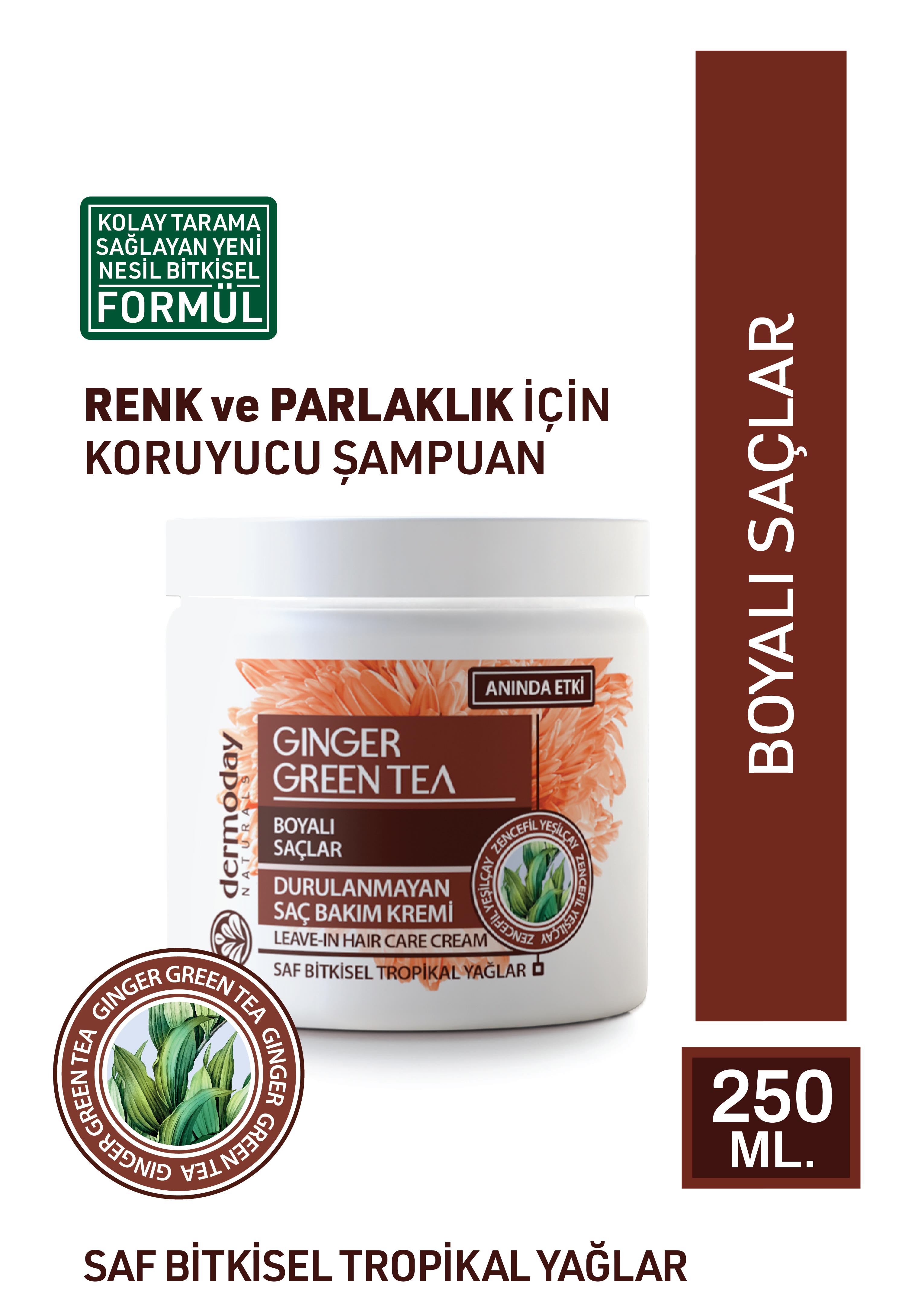 Dermoday Zencefil Yeşilçay Durulanmayan Saç Bakım Kremi - Boyalı Saçlar