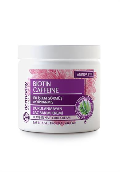 Dermoday Biotin Kafein Durulanmayan Saç Bakım Kremi - Isıl İşlem Görmüş ve Yıpranmış Saçlar