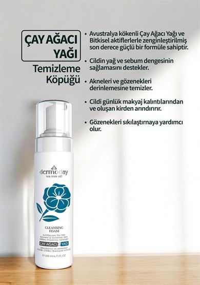 Dermoday Çay Ağacı Yağı Temizleme Köpüğü 200 ml