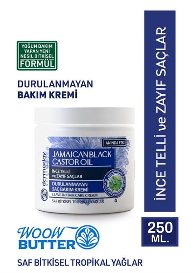 Dermoday Jamaican Black Castor Oil Durulanmayan Saç Bakım Kremi - İnce Telli ve Zayıf Saçlar