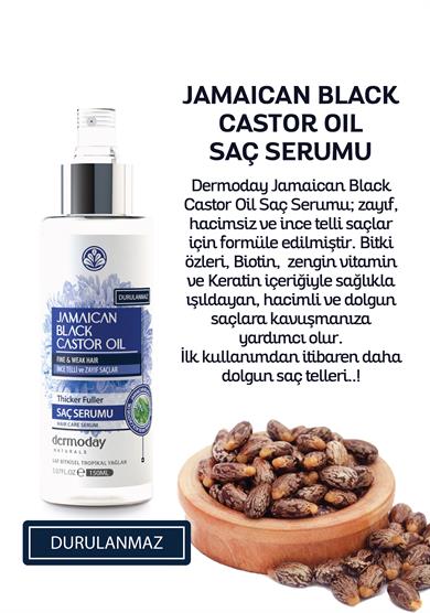 Dermoday Jamaican Black Castor Oil Saç Serumu - İnce Telli ve Zayıf Saçlar