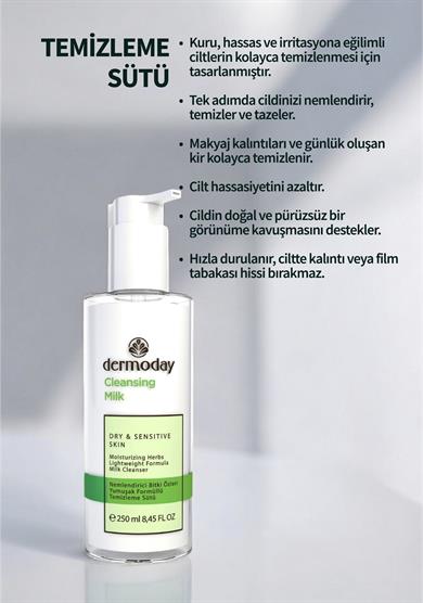 Dermoday Temizleme Sütü Kuru ve Hassas Ciltler