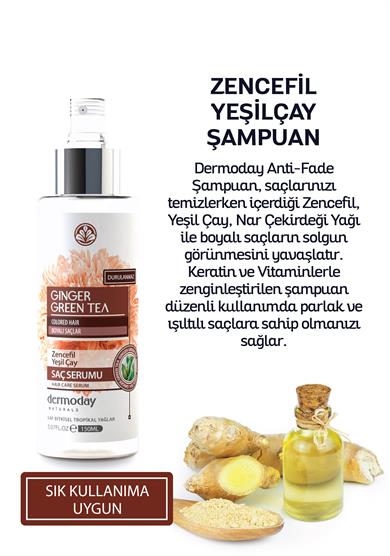 Dermoday Zencefil Yeşilçay Saç Serumu - Boyalı Saçlar