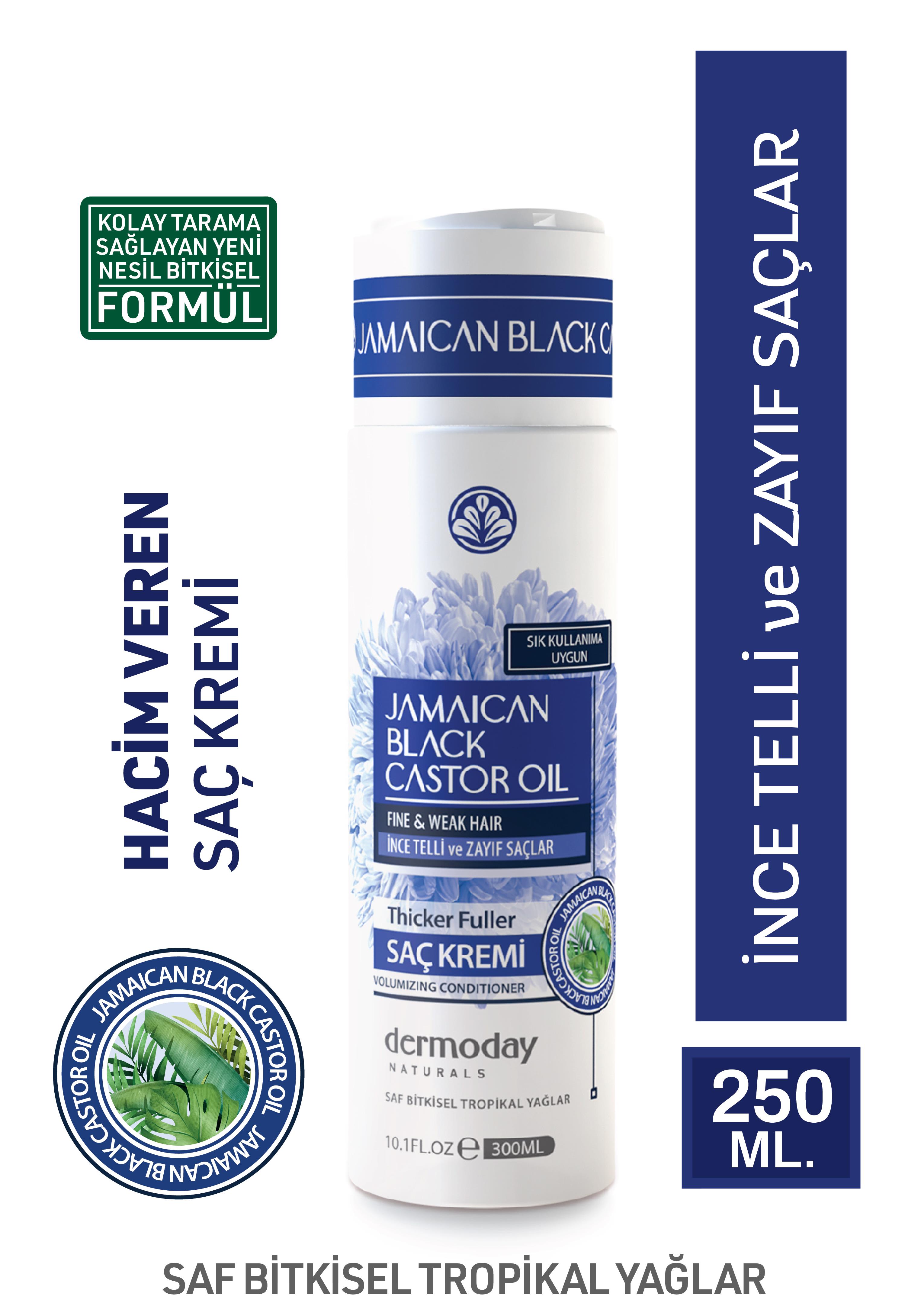 Dermoday Jamaican Black Castor Oil Saç Kremi (Conditioner) - İnce Telli ve Zayıf Saçlar