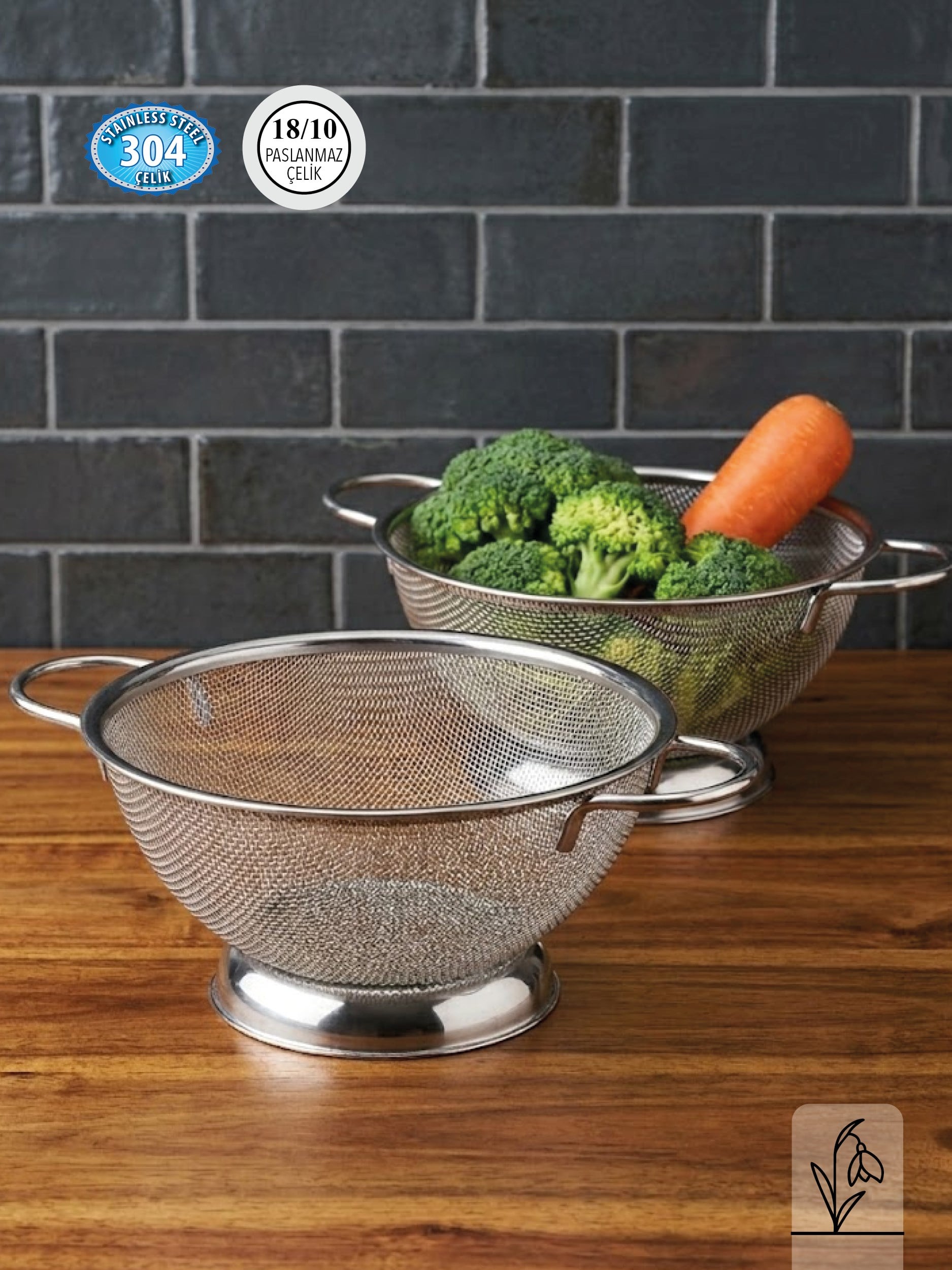 FMS 2Lİ STAR PASLANMAZ ÇELİK SÜZGEÇ 