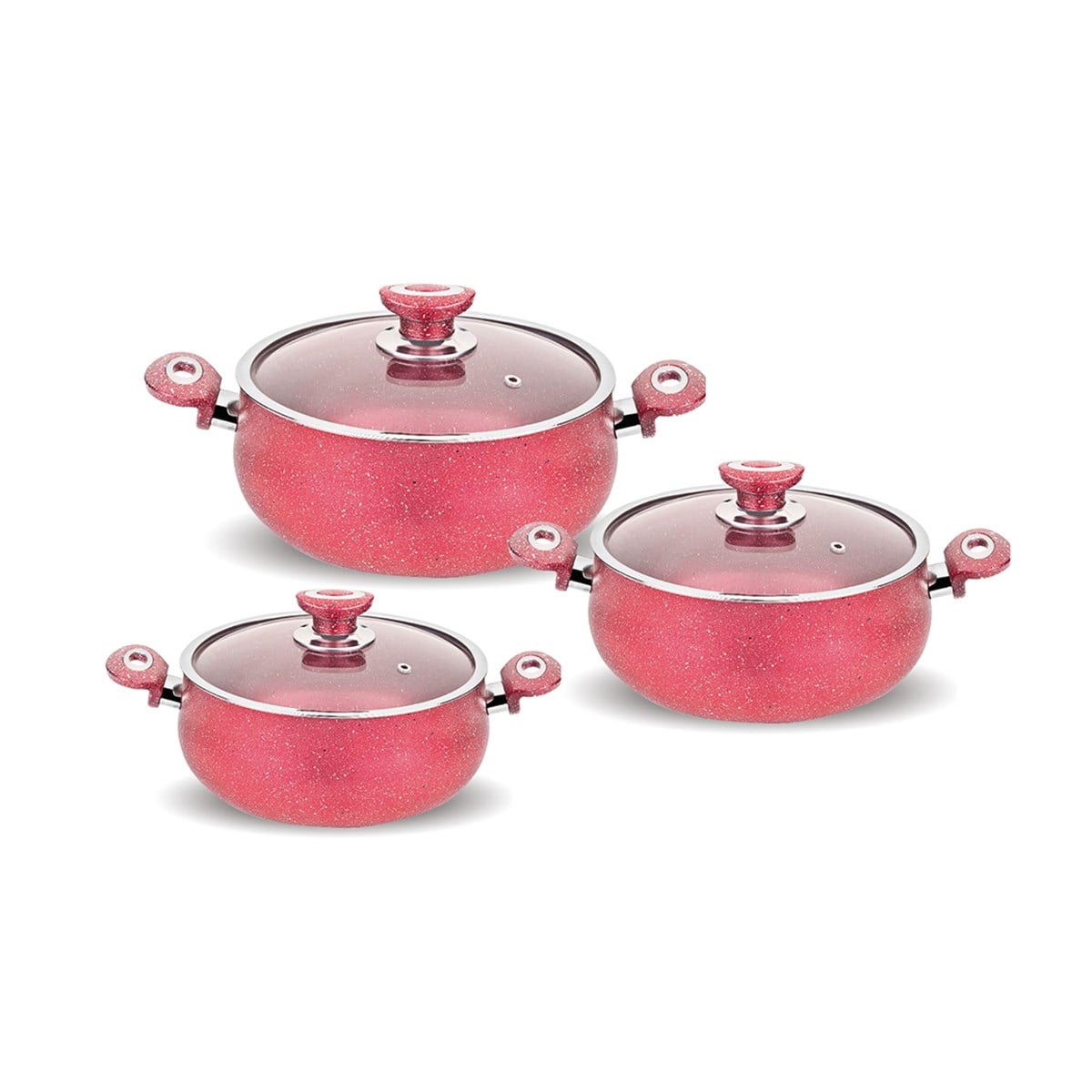 FMS GRANİT 3'LÜ GÜVEÇ SET KIRMIZI