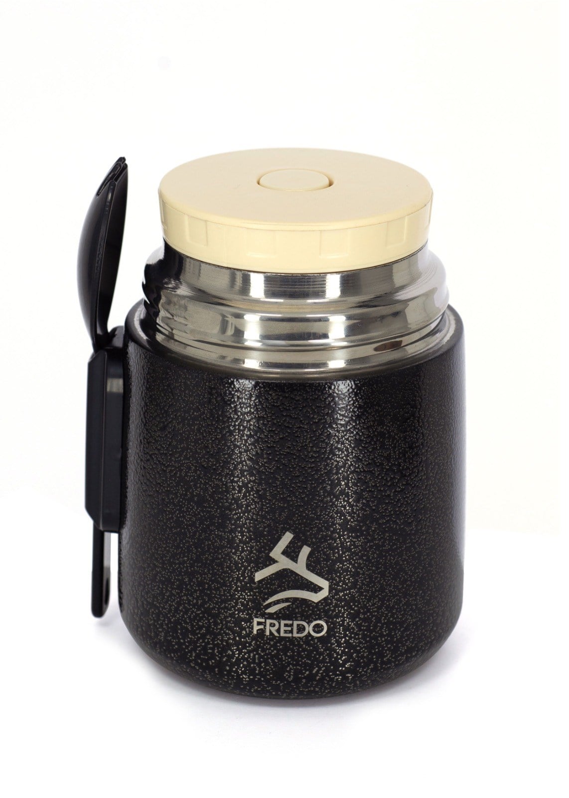 FREDO DUO DİNE | BENEKLİ SİYAH YEMEK TERMOS | 500 ML |