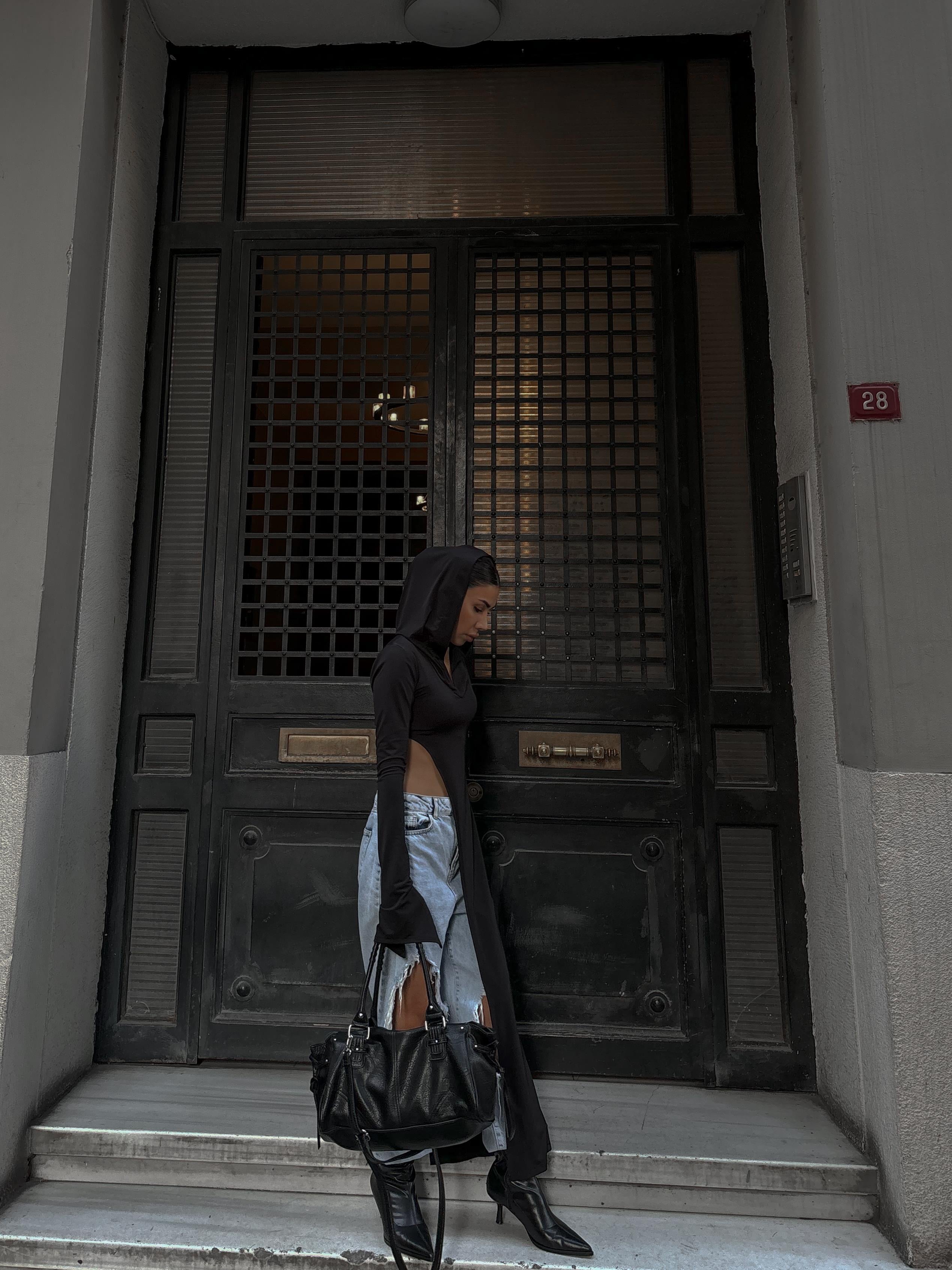 Candy Kapüşonlu Asimetrik Tunik