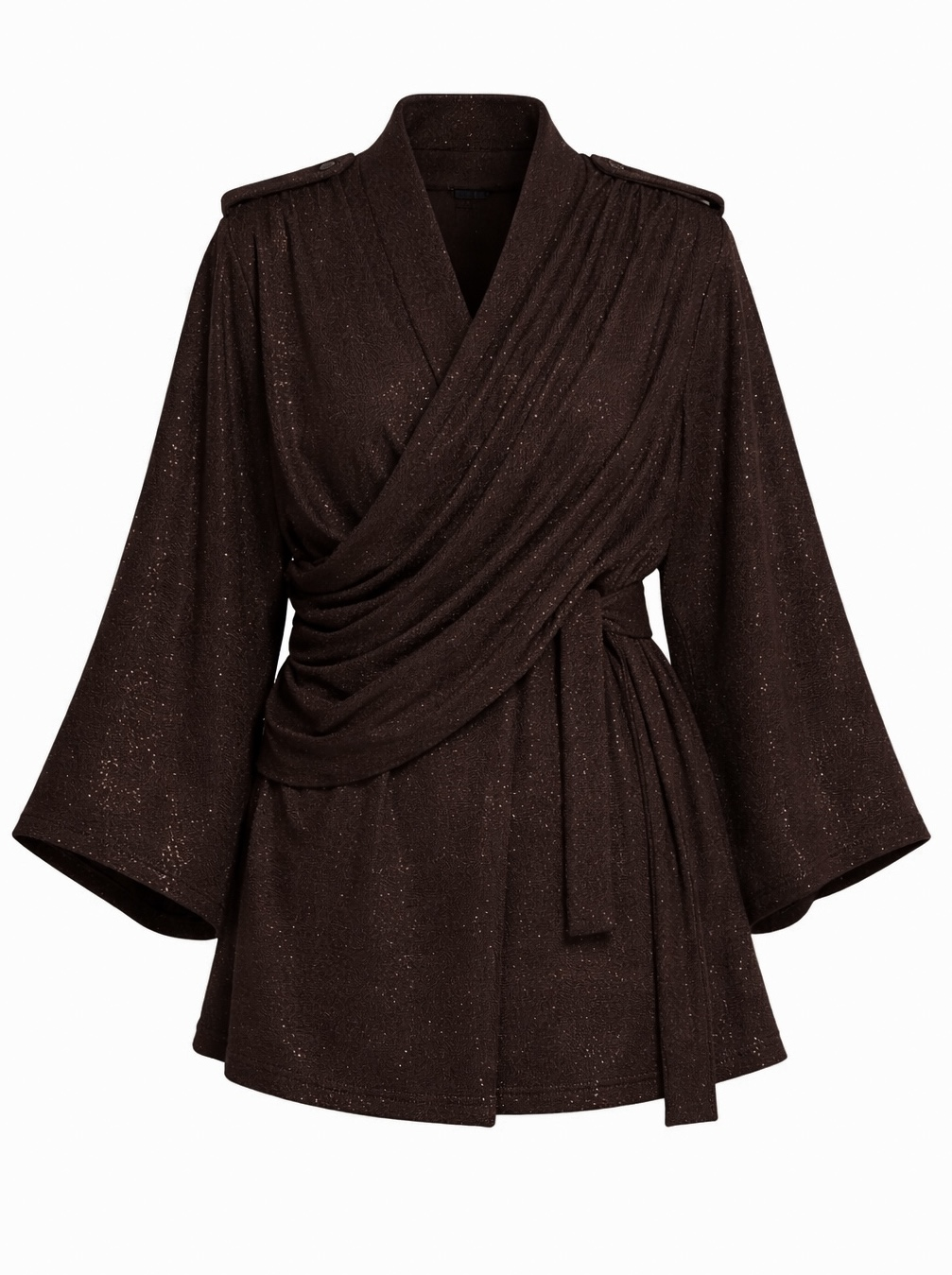 modera kahve simli kimono