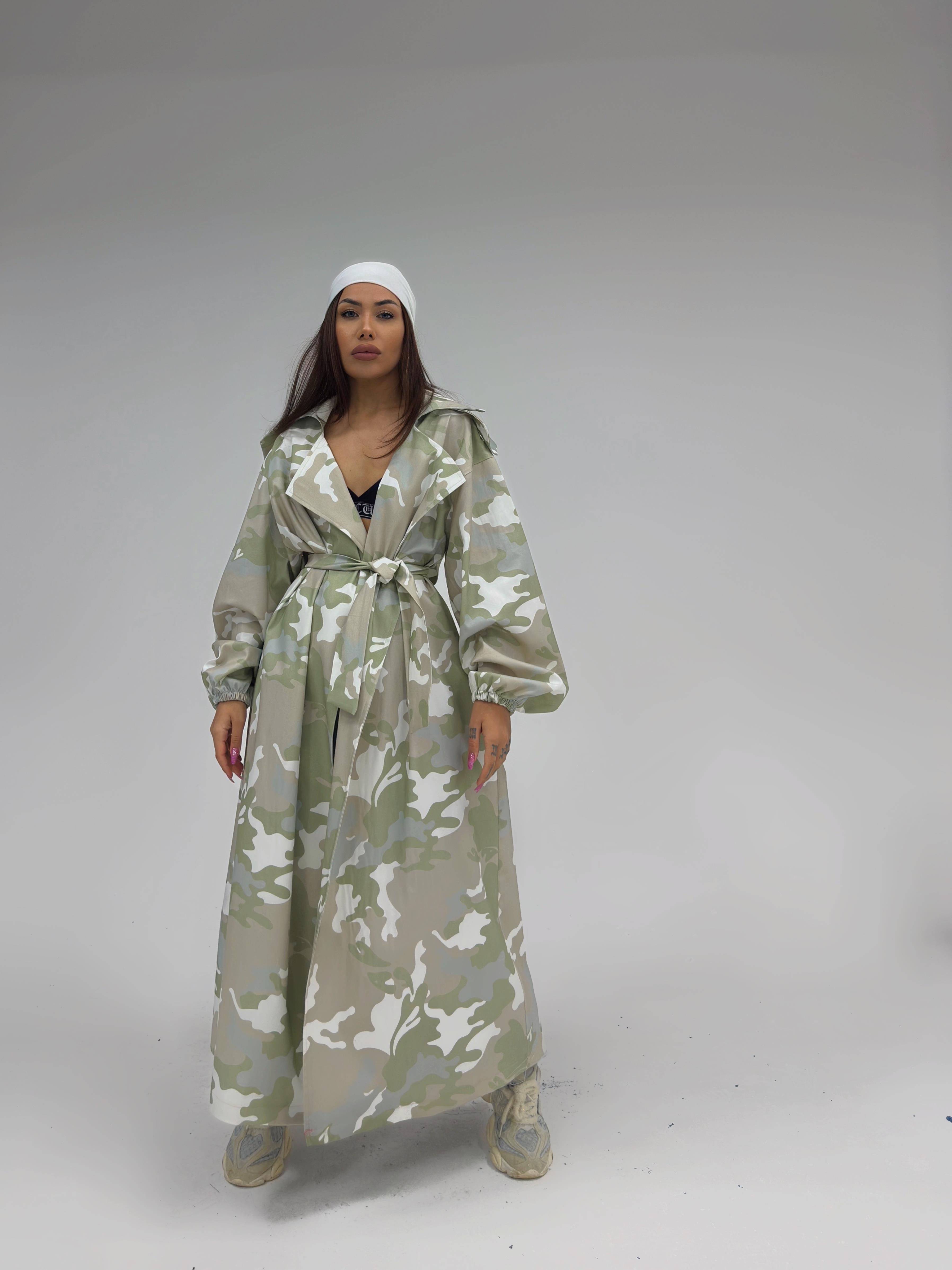 Oversize Camouflage Trençkot