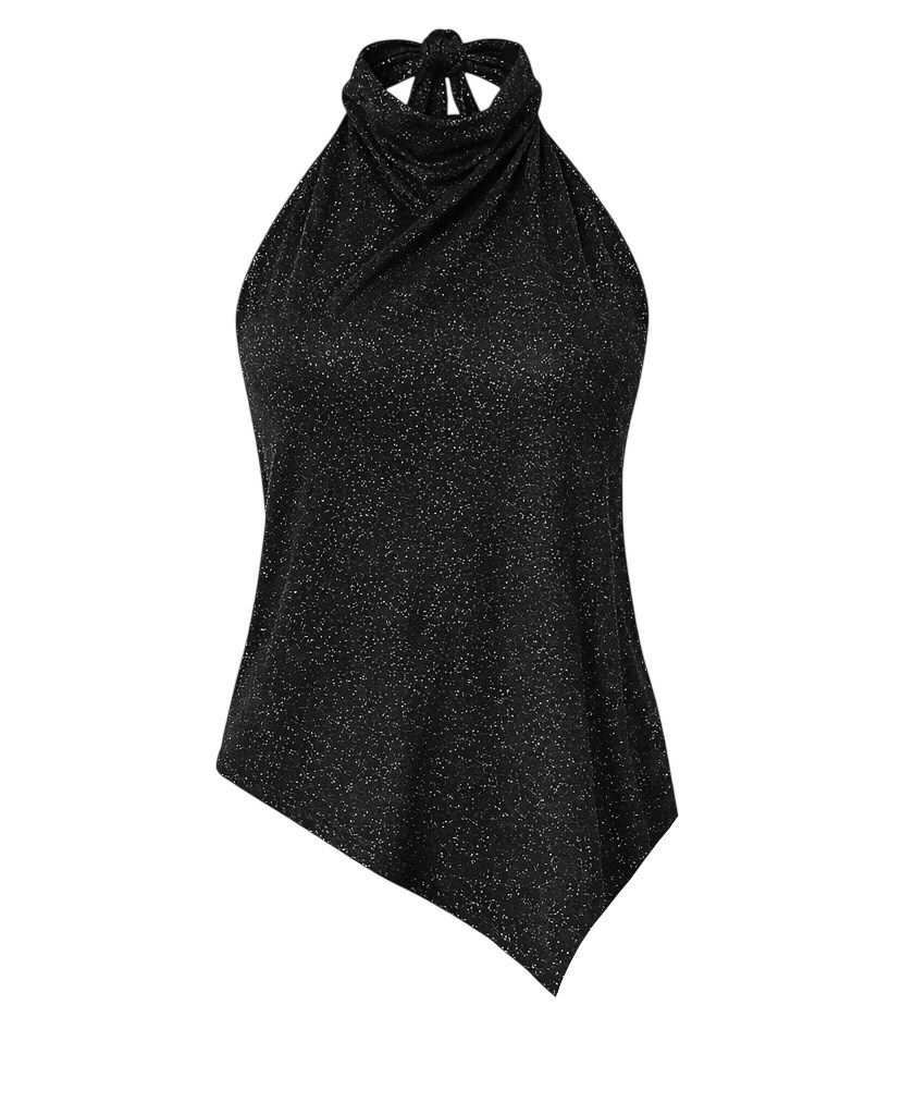 simli asimetrik bluz 