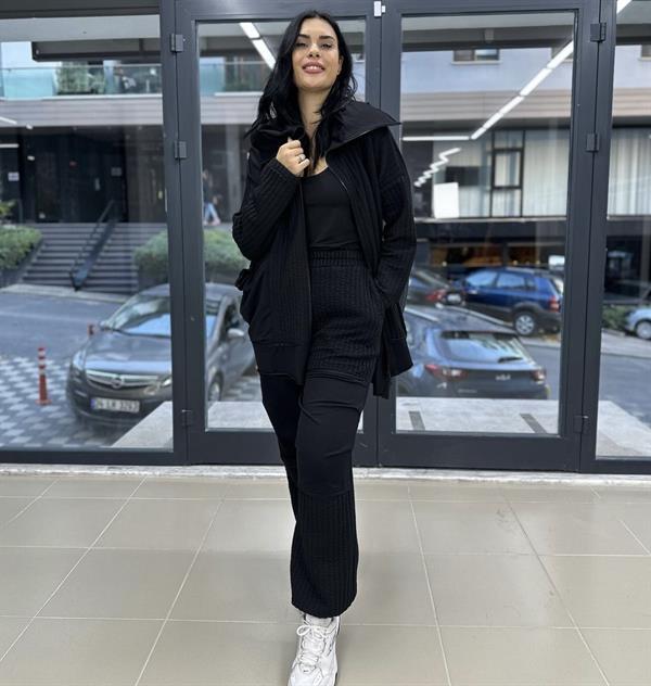 Büyük Beden kargo paça lastikli 2 li takım