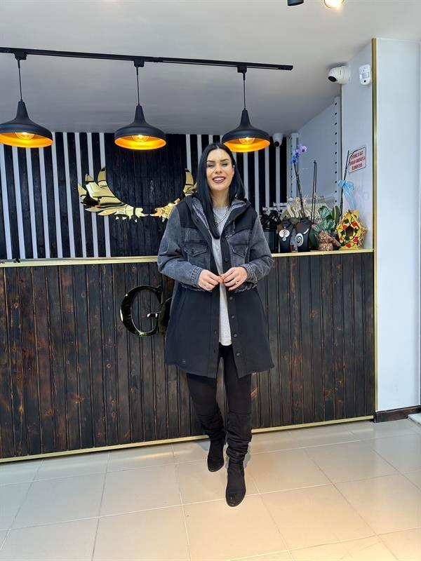 Büyük Beden Tasarım kot ceket