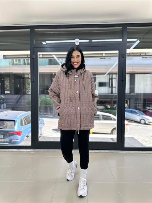 love tasarımlı vizon mont