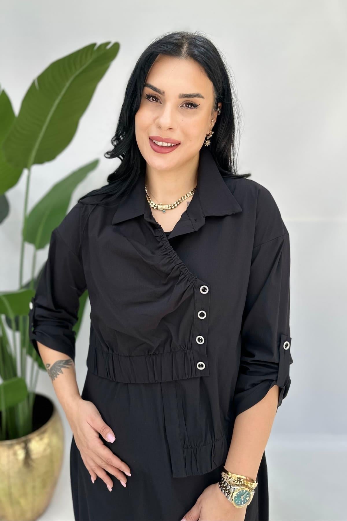 2Lİ GÖRÜMLÜ TEK PARÇA ELBİSE BÜYÜK BEDEN