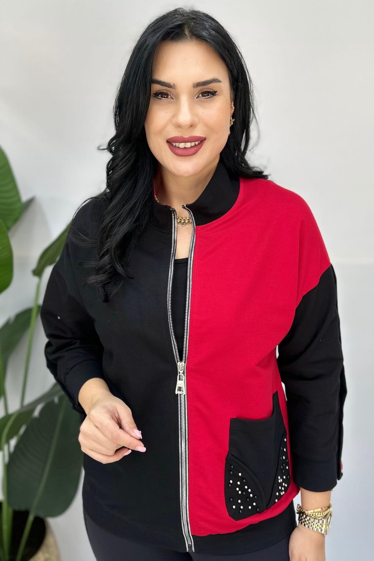 2Lİ İNCİLİ HIRKA VE ATLET - KIRMIZI