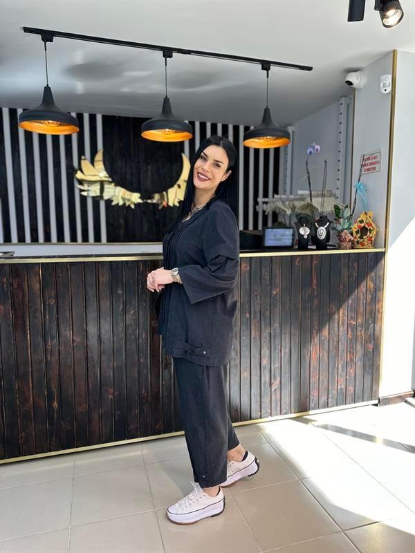 Büyük Beden 2 li pamuk viskon takım